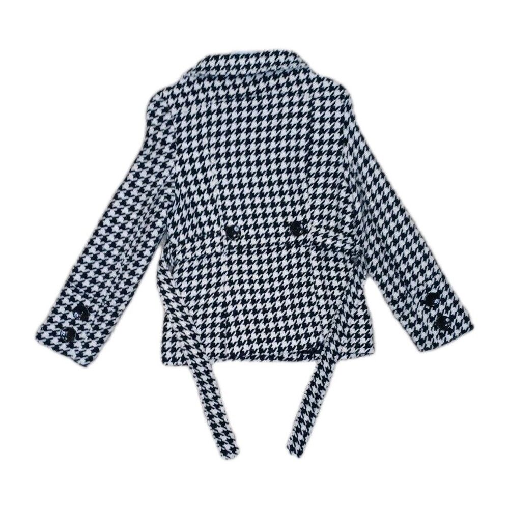 Women's Medium Forever 21 Black & White Houndstooth Peacoat Size M Y2K Warm Cute - Picture 6 of 6